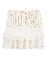 Kid 2-Piece Bunny Floral Skort Outfit Set