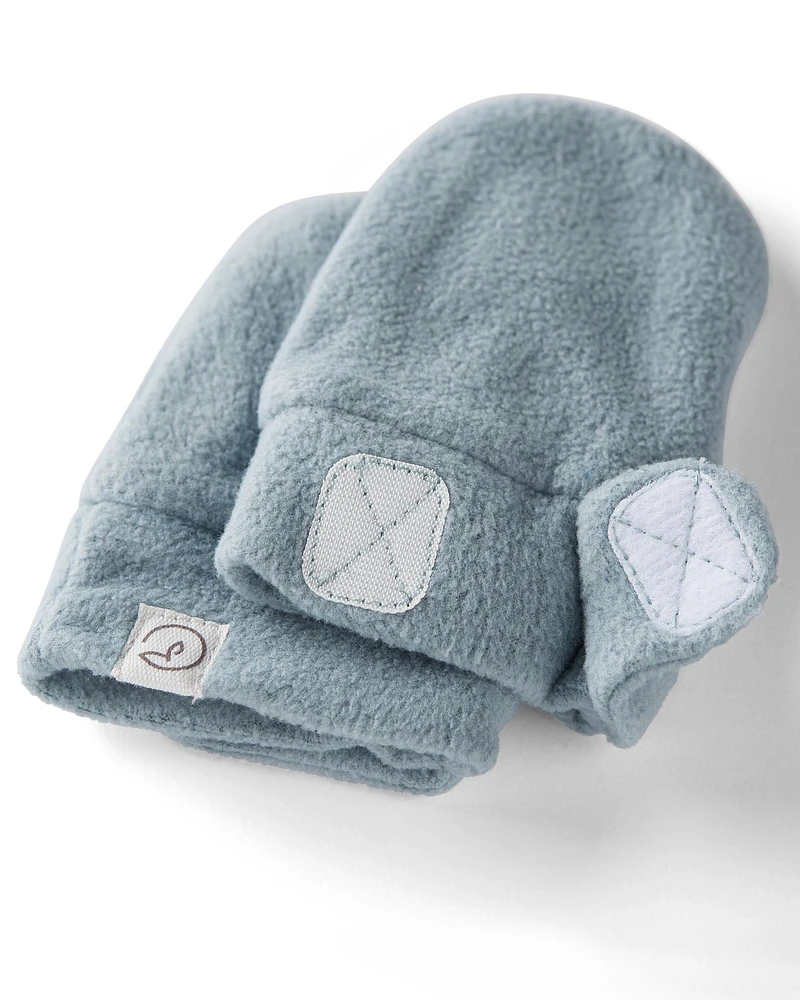 Baby 2-Pack Recycled Fleece Hat and Mittens Set