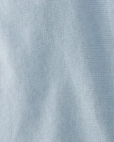 Baby Linen Romper Made with Organic Cotton-Blue
