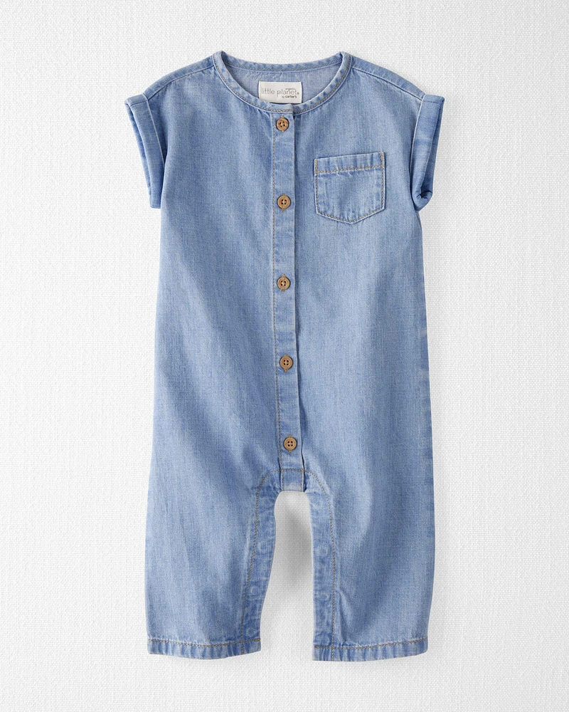 Baby Organic Cotton Chambray Jumpsuit