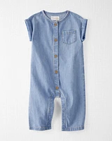 Baby Organic Cotton Chambray Jumpsuit