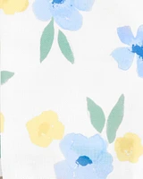 Toddler Floral Loose Fit Ribbed 2-Piece Pyjamas
