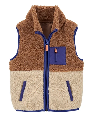 Toddler Zip-Up Sherpa Vest