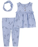 Baby 3-Piece Floral Little Outfit Set