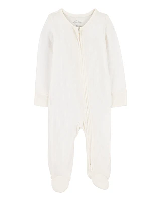 Baby Solid 2-Way Zip PurelySoft Sleeper Pyjamas - Grey