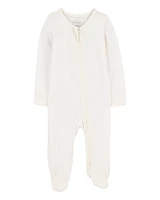 Baby Solid 2-Way Zip PurelySoft Sleeper Pyjamas - Grey