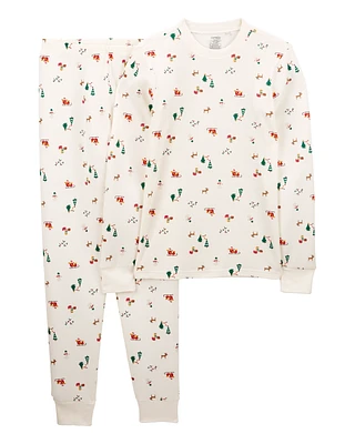 Adult 2-Piece Christmas Thermal Pyjamas