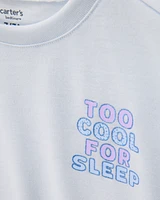 Kid Ice Cream Print Loose Fit 2-Piece Pyjamas - Blue