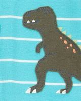 Baby 1-Piece Striped Dinosaur 100% Snug Fit Cotton Footless Pyjamas