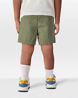 Toddler Pull-On Poplin Shorts - Olive