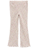 Floral Pull-On Flare Pants