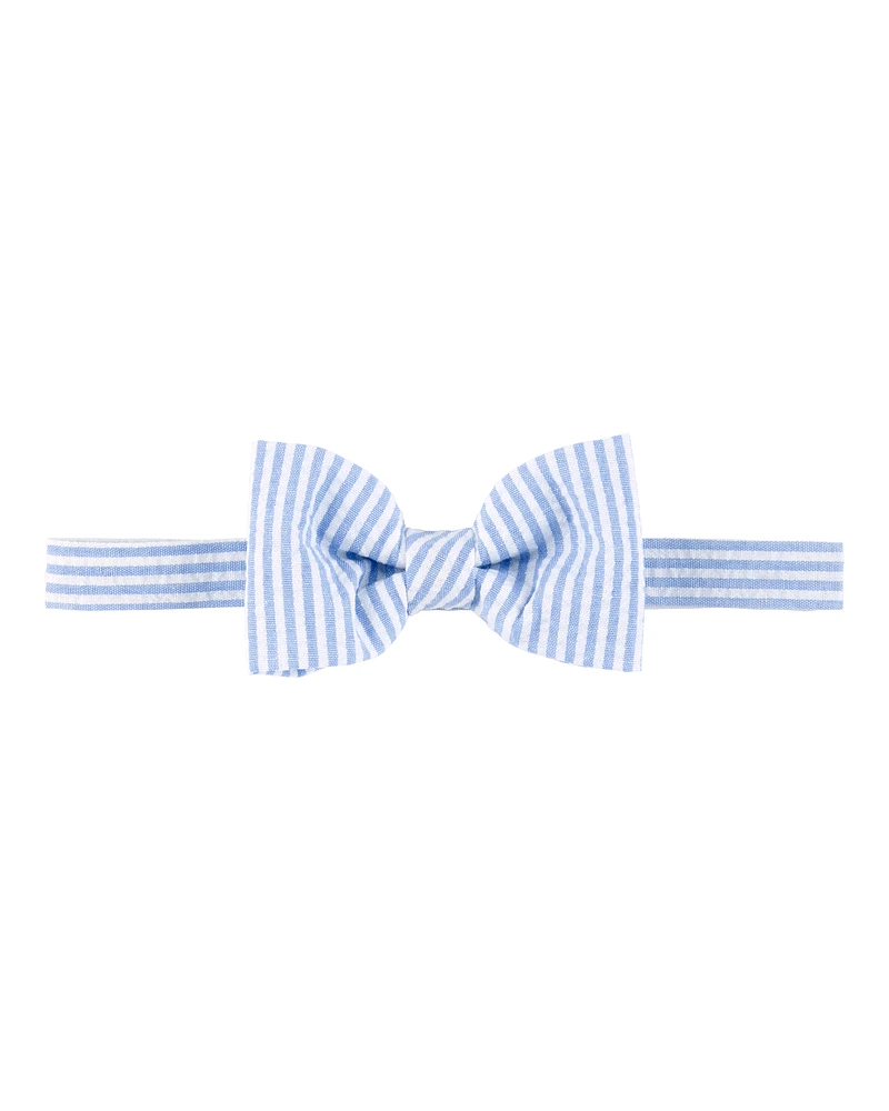 Seersucker Bow Tie - Blue