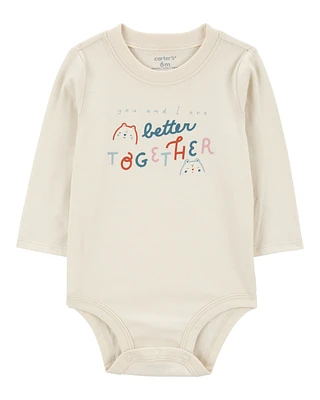 Baby Better Together Cat Long-Sleeve Bodysuit