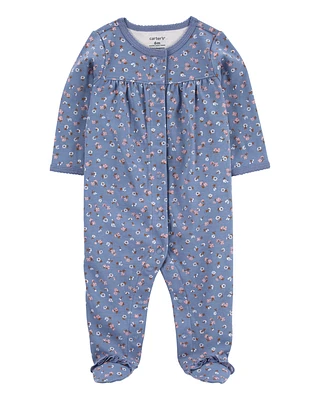 Baby Floral Snap-Up Cotton Sleeper