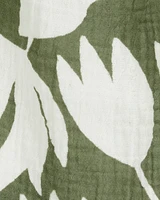 Toddler Tropical Floral Sleeveless Tank - Green