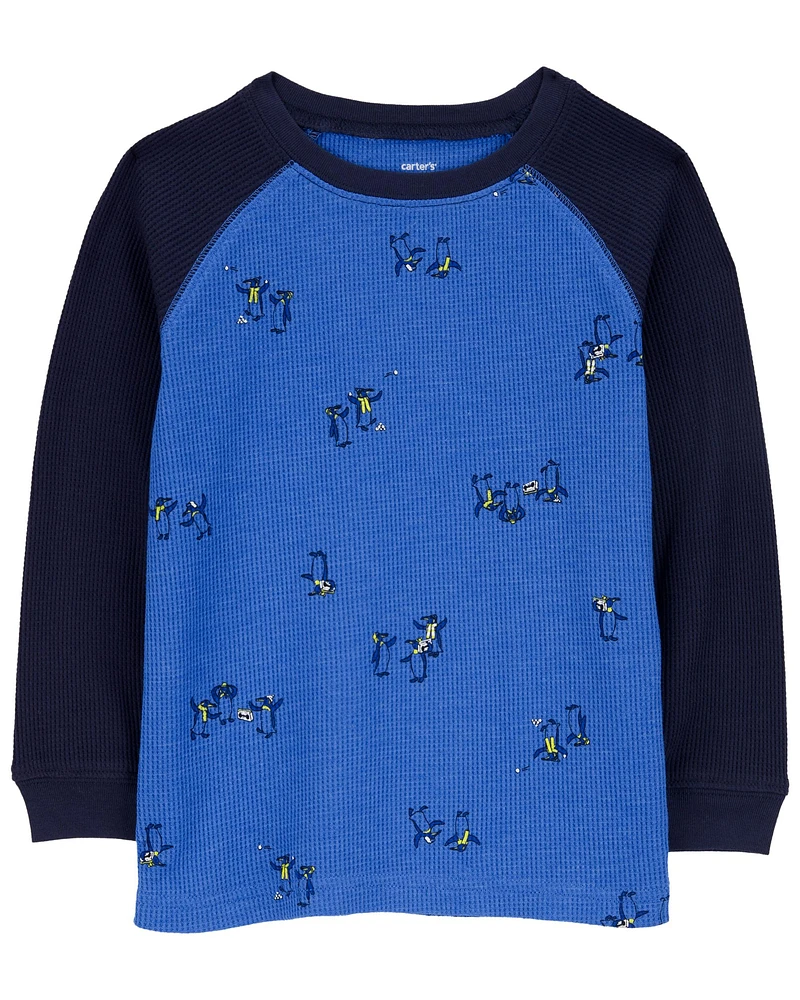 Toddler Penguin Thermal Graphic Tee