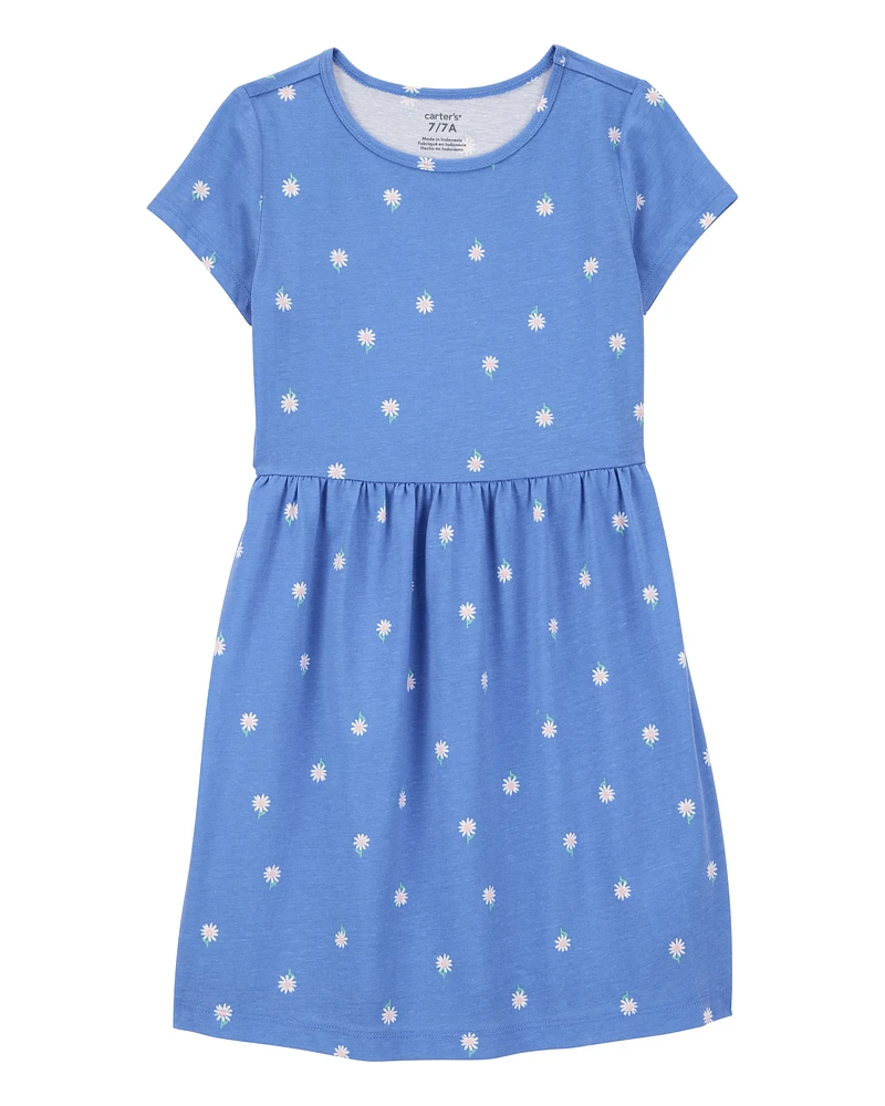 Kid Daisy-Print Short-Sleeve Dress