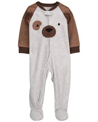 Toddler 1-Piece Bear Fleece Footie Pyjamas