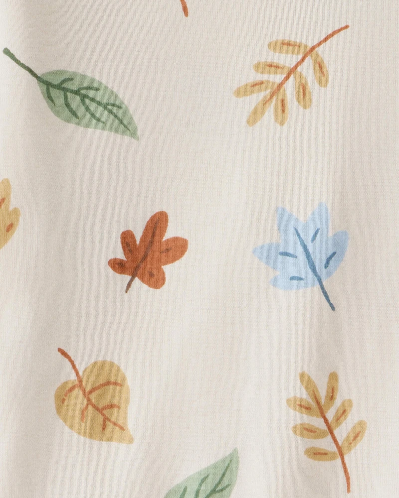 Toddler Organic Cotton Pyjamas Autumn Leaves Print