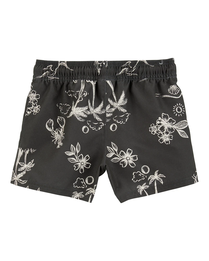 Toddler Palm Tree Swim Trunks