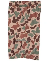 Kid Camo Pull-On Poplin Shorts