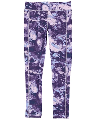 Purple Tie-Dye Leggings