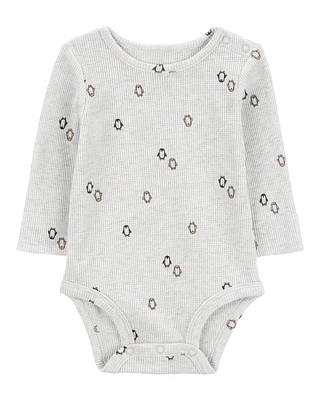 Baby Penguin Thermal Long-Sleeve Bodysuit