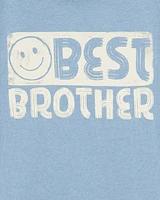 Toddler Best Brother Short-Sleeve Graphic Tee - Blue