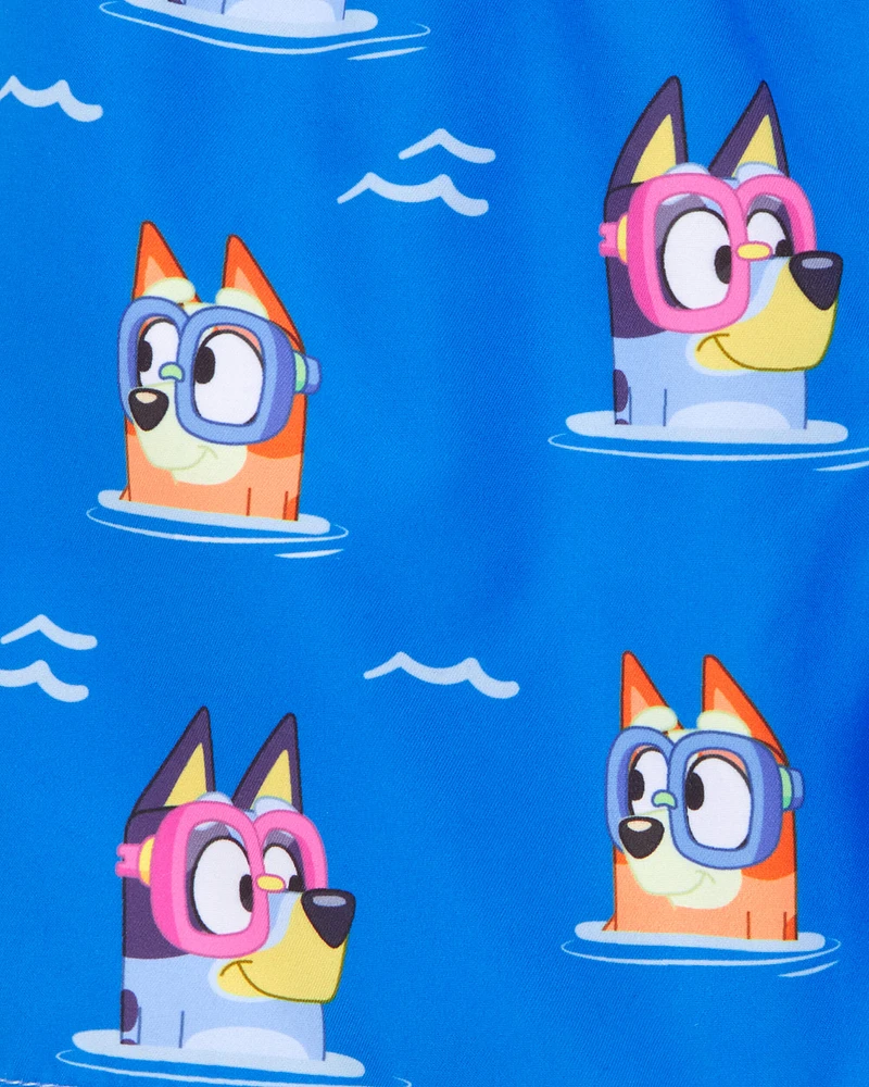 Toddler 2-Piece Bluey Rashguard & Swim Trunk Set