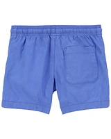 Pull-On Linen Shorts