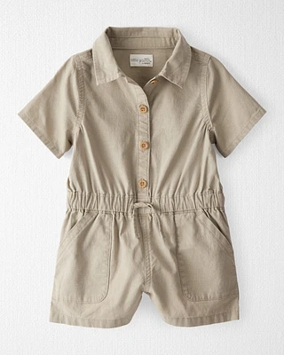 Toddler Romper Made With Organic Cotton Linen