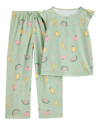 Kid Fruit Loose Fit 2-Piece Pyjamas - Green