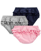 Baby 3-Pack Ruffle Diaper Cover Set