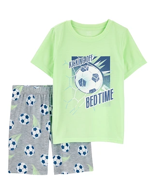 Kid 2-Piece Soccer Print Loose Fit Pyjamas
