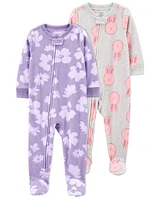 Baby 2-Pack Fleece Footie Pyjamas