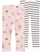 Baby 2-Pack Printed Leggings Set