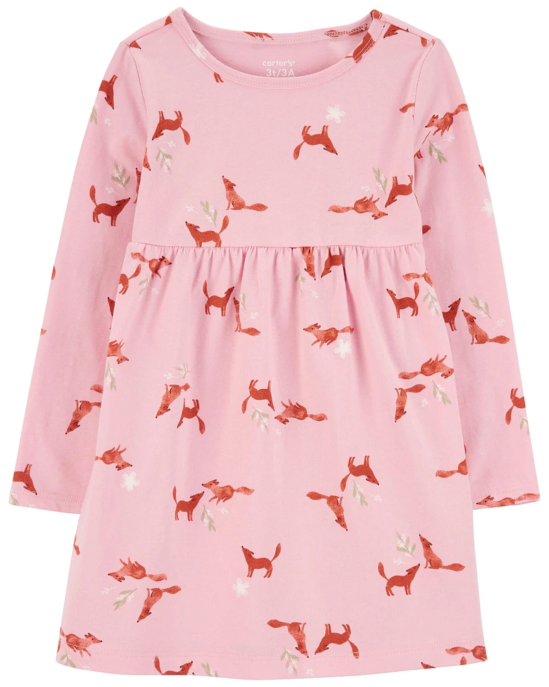 Toddler Fox Jersey Dress