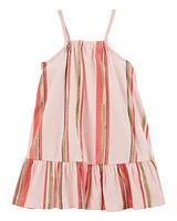Toddler Striped Geo Print Dress