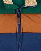 Toddler Colourblock Zip-Up Puffer Vest