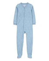 Kid 1-Piece Floral Fleece Footie Pyjamas