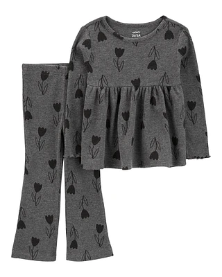 Baby 2-Piece Floral Thermal Outfit Set