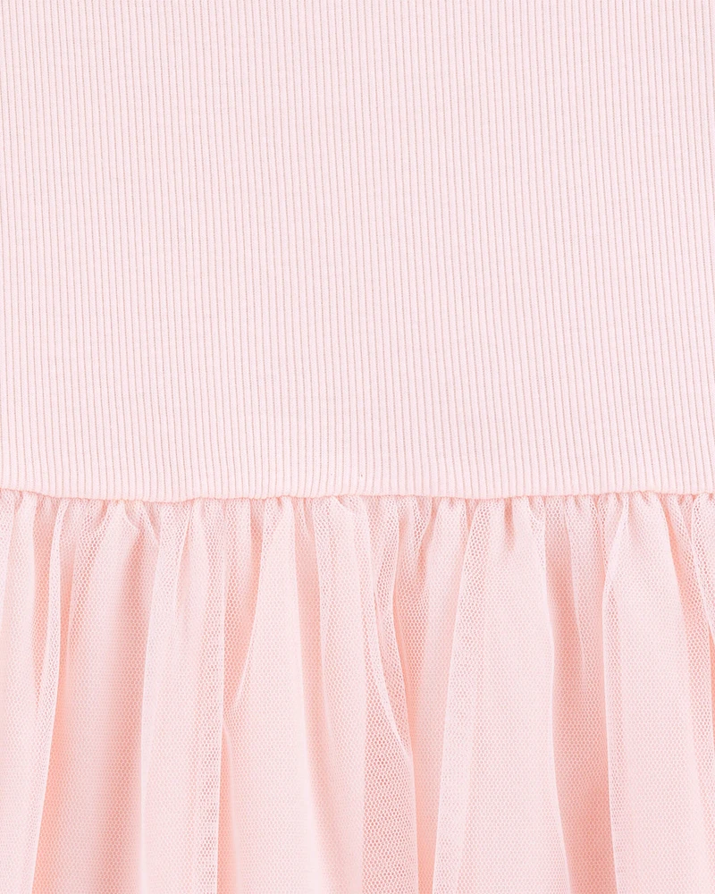 Kid Solid Short-Sleeve Dress - Pink