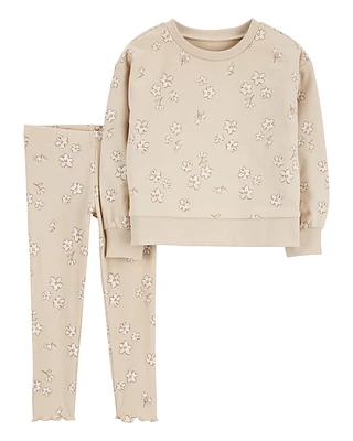 Baby 2-Piece Floral Pullover & Stretch Legging Set