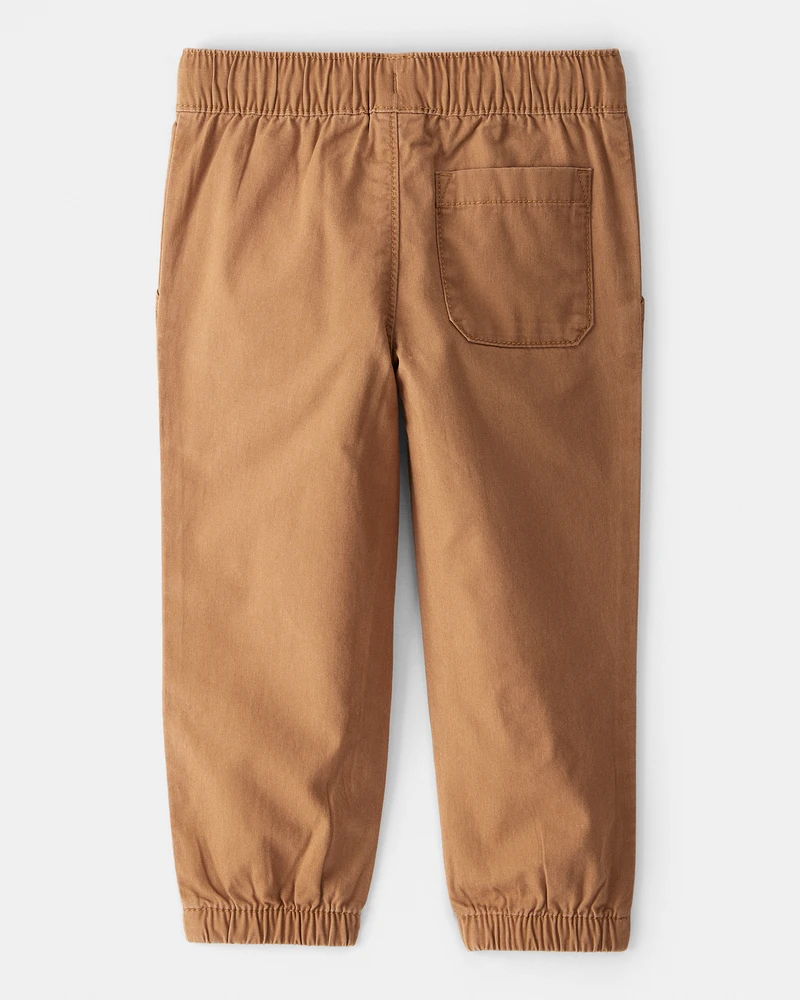 Toddler Boy Cotton Pull-On Fashion Pants - Brown