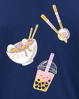 Kid Sushi Ramen Boba Cotton Blend Graphic Tee