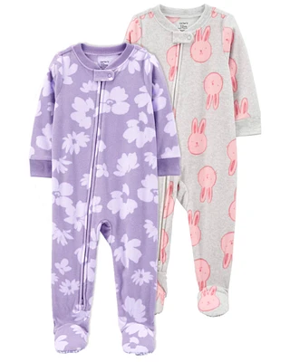 Baby 2-Pack Fleece Footie Pyjamas