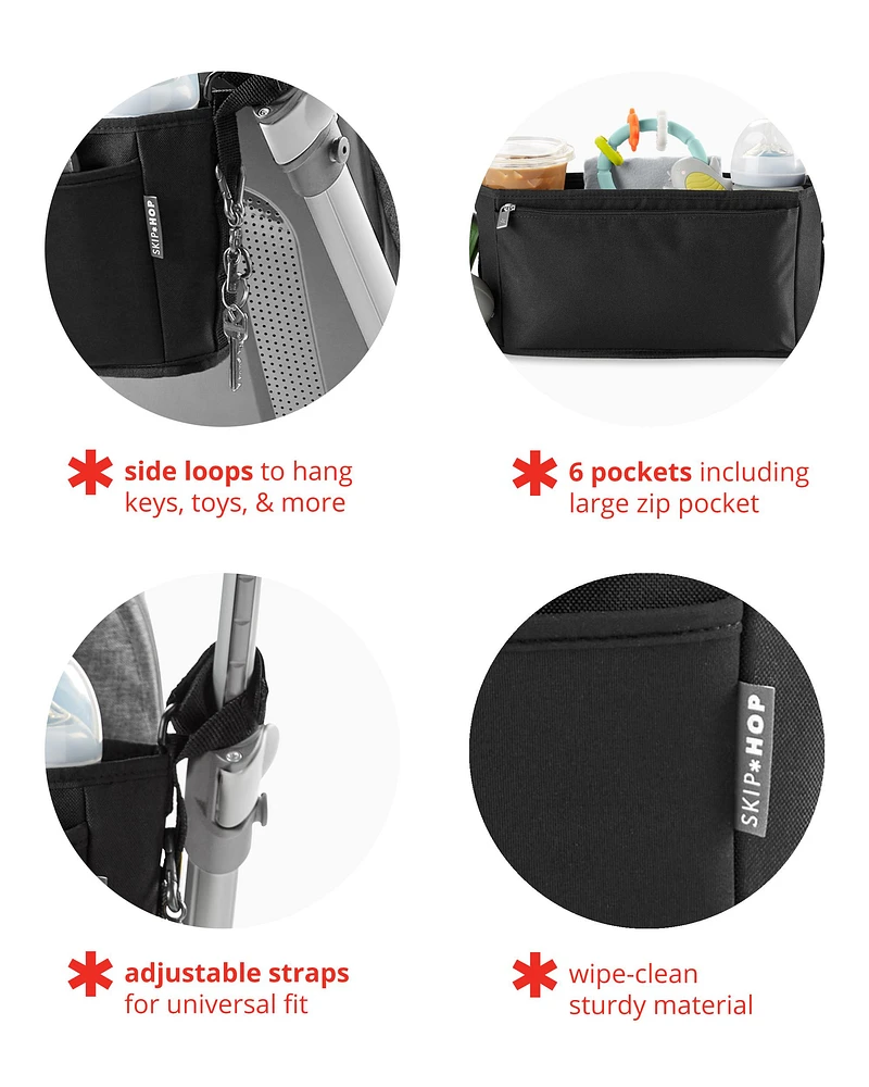 Grab & Go Ultra Stroller Organizer - Black