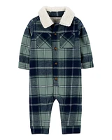 Baby Plaid Flannel Jumpsuit