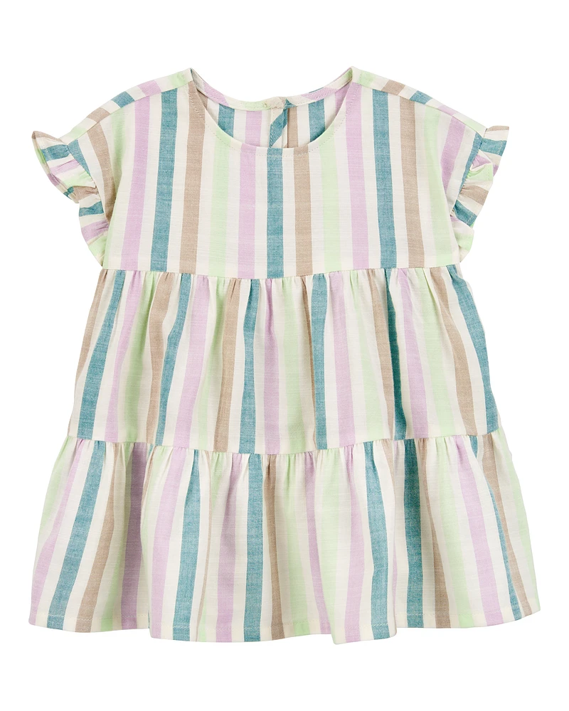 Baby Striped Tiered Dress