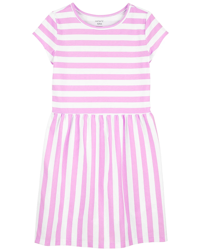 Kid Striped Cotton Dress